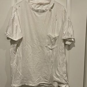 Freepeople white distressed short sleeve